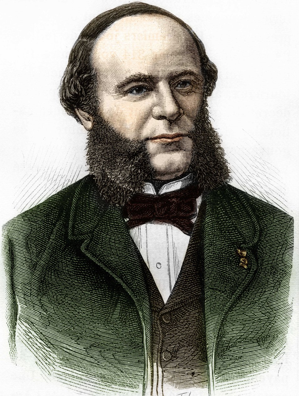 Portrét Auguste Pouyer-Quertier (Pouyer Quertier) (1820 - 1891). Rytina z konce 19. století. od Unknown artist