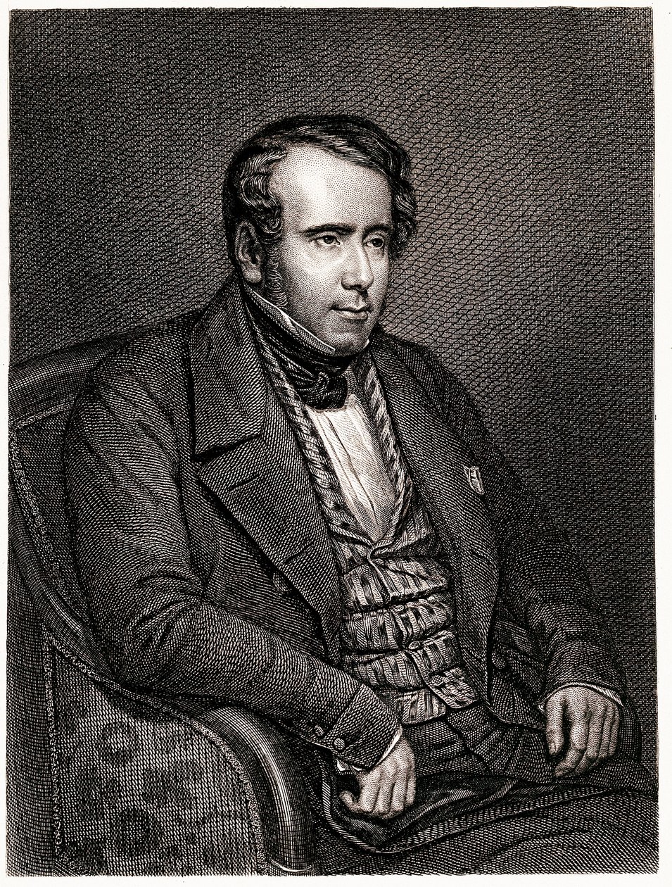 Portrét Augustina Thierryho, francouzského historika (rytina od Unknown artist