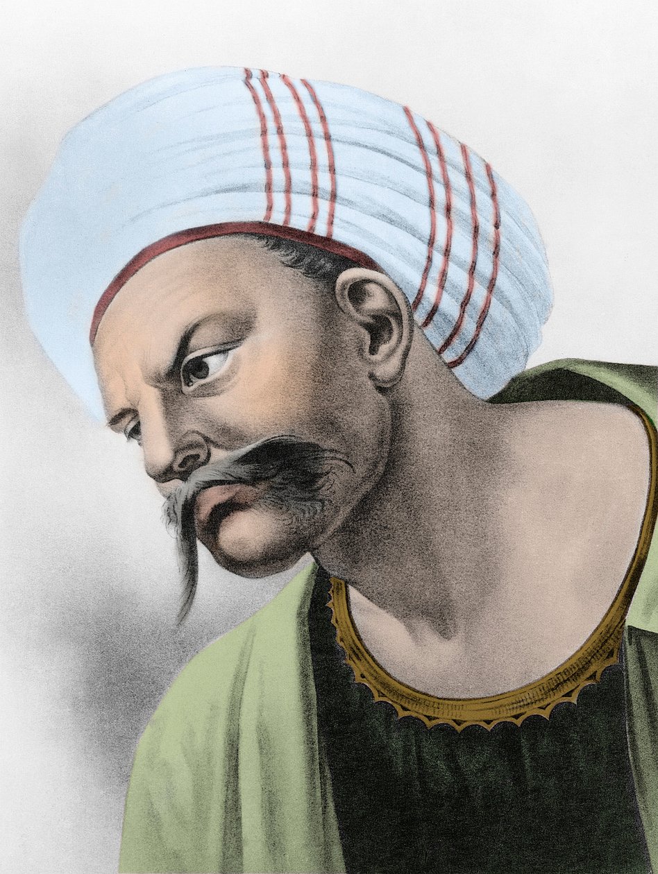 Portrét Averroes (Ibn Rushd) - Portrét Ibn-Rushd (Ibn Rushd) známý jako latinské jméno Averroes (1126-1198) od Unknown artist
