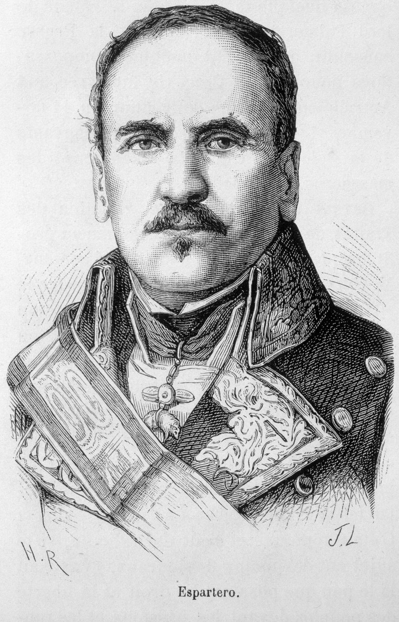 Portrét Baldomero Espartero, vévoda z vítězství, generál a španělský státník (1793 - 1879) od Unknown artist