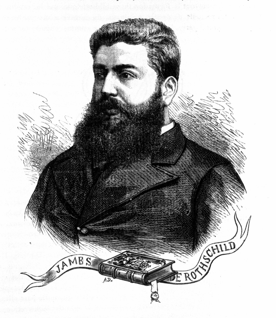 Portrét barona Edmonda Jamese de Rothschilda. (1845 - 1934). od Unknown artist
