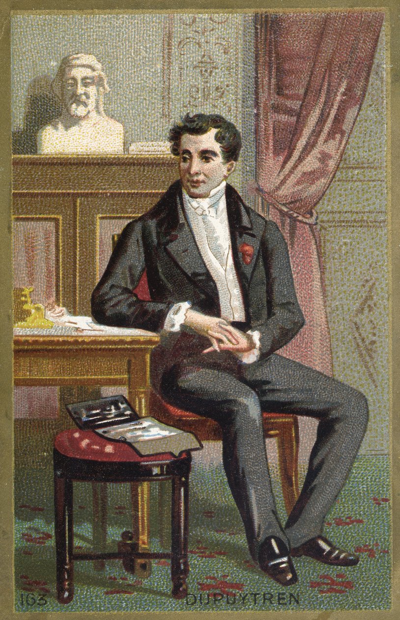 Portrét barona Guillauma Dupuytrena (1777-1835), francouzského chirurga. Chromolitografie 19. století. od Unknown artist