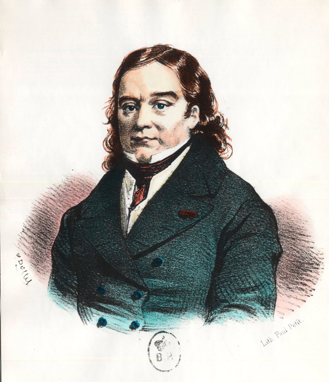 Portrét barona Larreyho (1766 - 1842), francouzského vojenského chirurga a vynálezce sanitky. Rytina 19. století. Soukromá sbírka. od Unknown artist