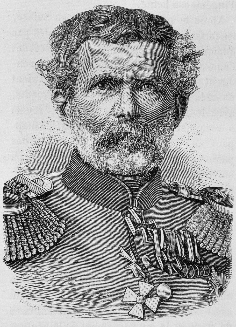 Portrét barona von Manteuffela. Rytina konce 19. století v „Histoire de France““ od H. Martina. od Unknown artist