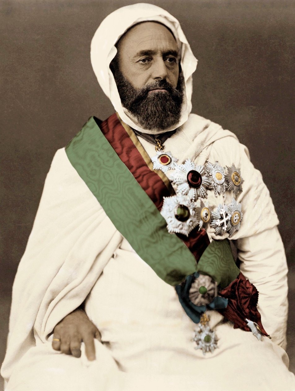 Portrét Ben Mahi Ed Din Abd El Kader (Abd El-Kader) (1808-1883) Emir Algerian od Unknown artist