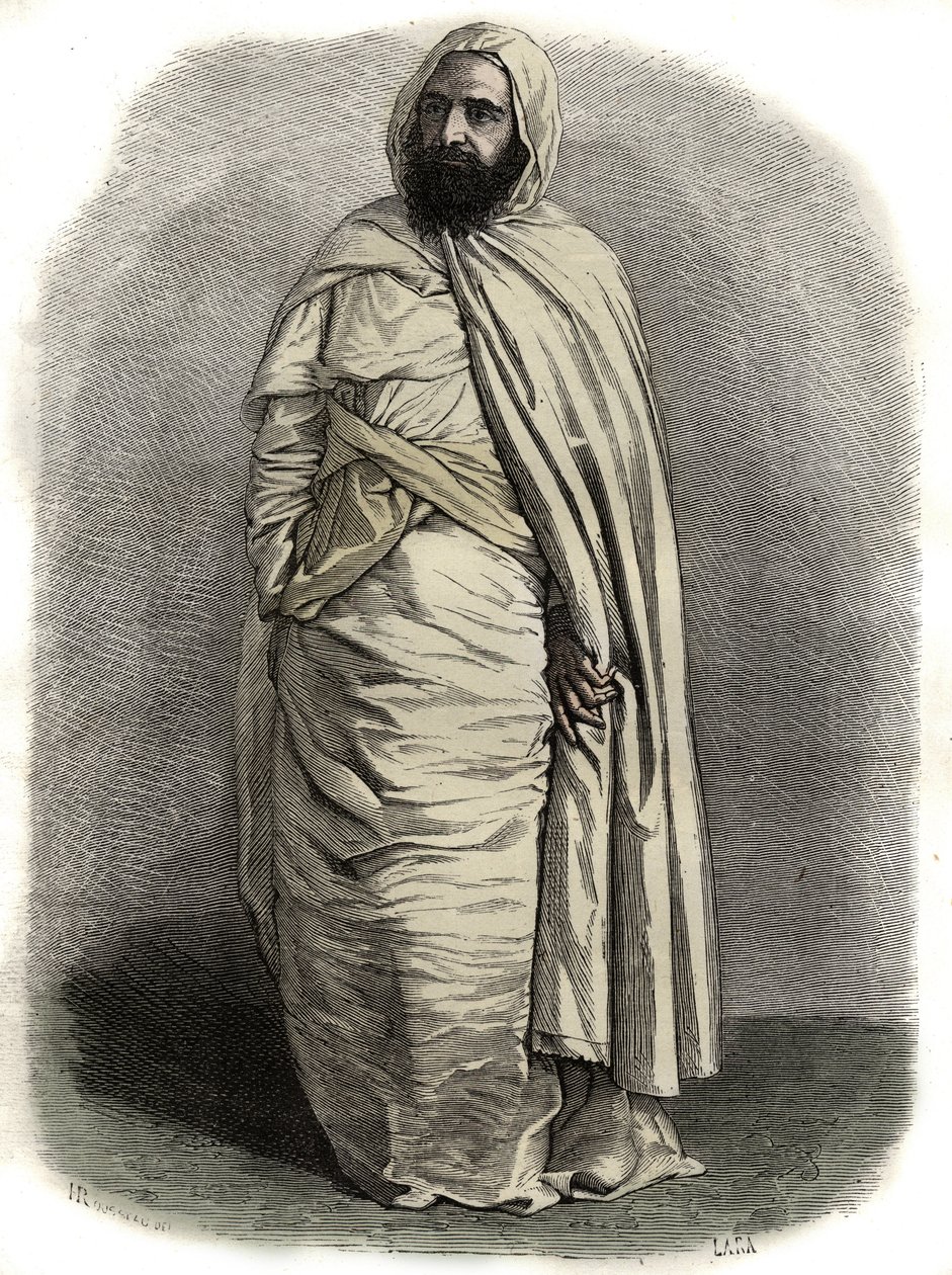 Portrét Ben Mahi Ed Din Abd El Kader (Abd El-Kader) (1808 - 1883) ABDELKADER, Amir z Mascary, vojenský a náboženský vůdce, - Portrét Ben Mahi Ed Din Abd El Kader (Abd El-Kader) (1808- 1883) Emir Algerien - od Unknown artist