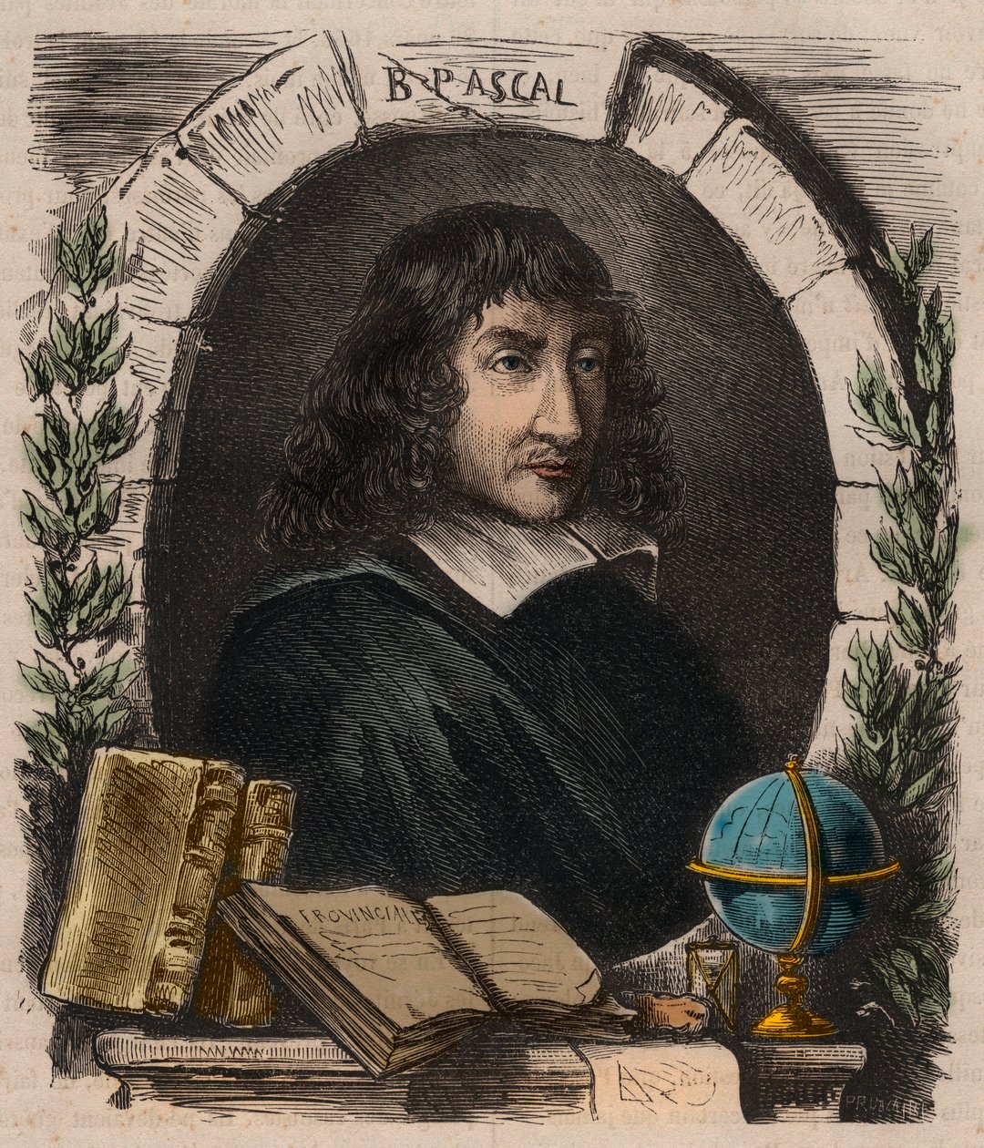 Portrét Blaise Pascala (1623-1662), francouzský fyzik, matematik a spisovatel, rytina z roku 1879 - Portrét Blaise Pascala (1623-1662), francouzský matematik a spisovatel od Unknown artist