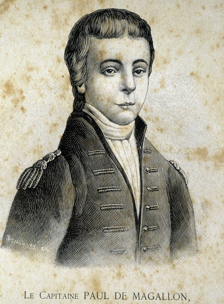 Portrét kapitána Paula de Magallon (1784 - 1859) - v „“Les Contemporains“, n. d. koncem 19. století. od Unknown artist