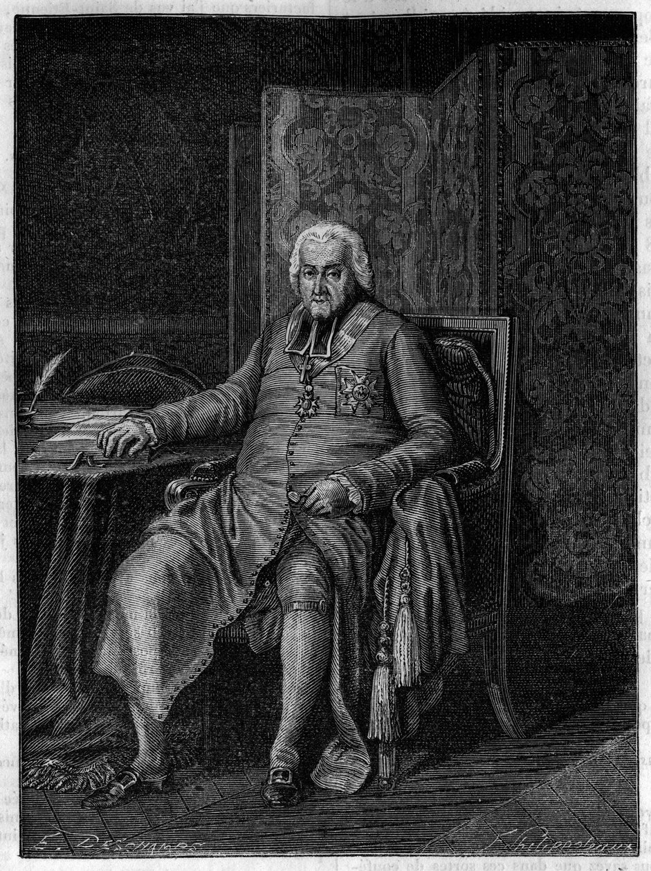 Portrét kardinála Jean-Baptista (Jean Baptiste) od Belloy Morangle (Belly-Morangle) (1709-1808) Rytina 19. století od Unknown artist