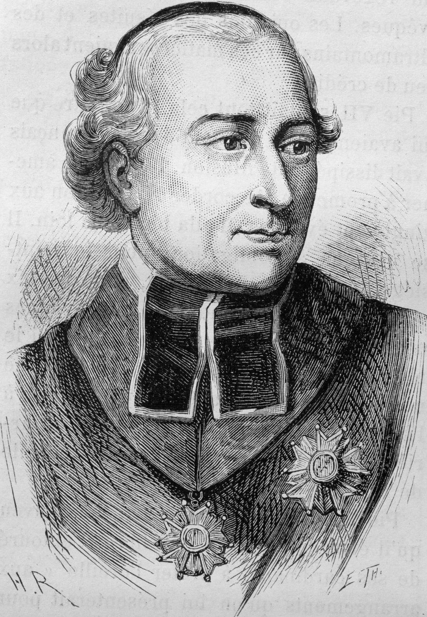 Portrét kardinála Josepha Fesche (1763 - 1839). Rytina konce 19. století v „Histoire de France““ od H. Martina. od Unknown artist