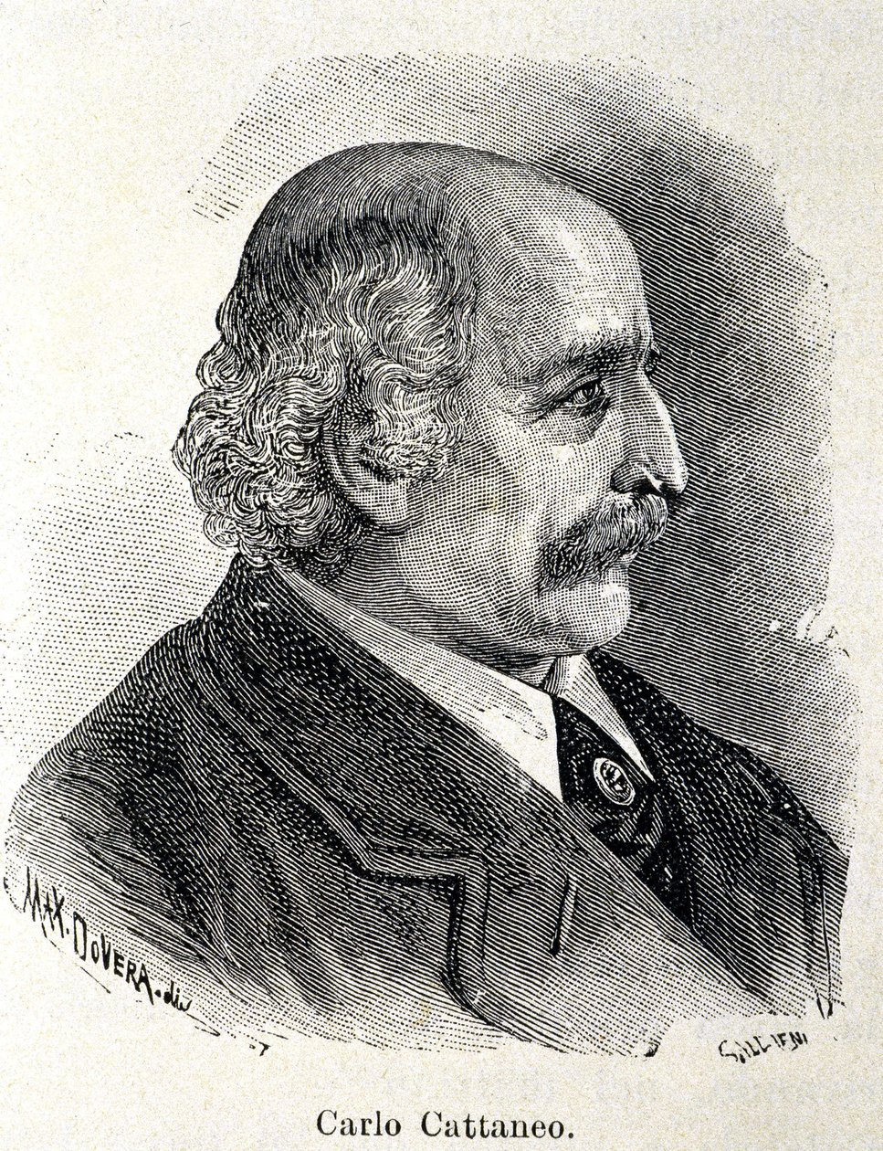 Portrét Carla Cattanea (1801-1869) od Unknown artist