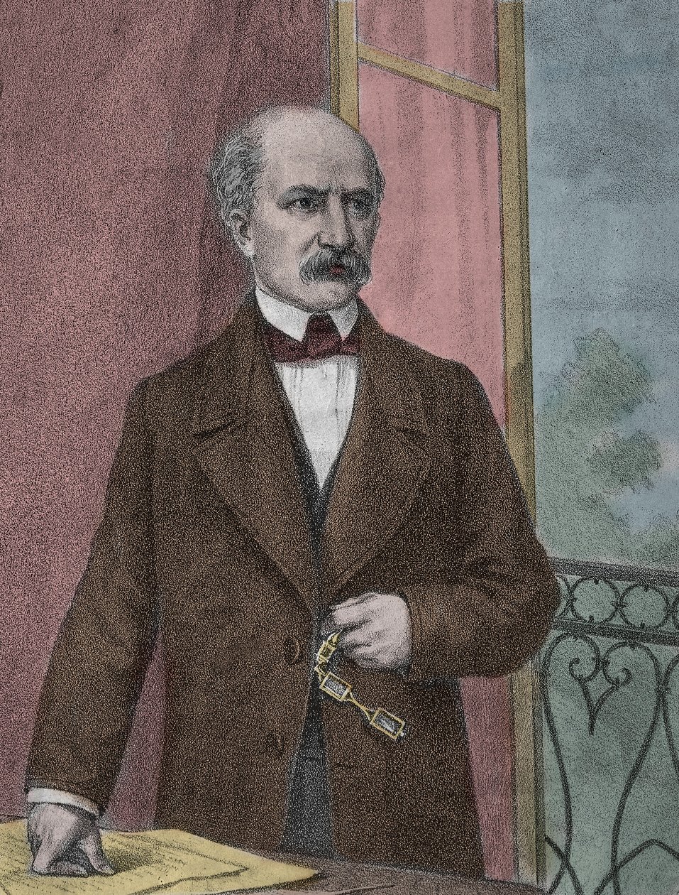 Portrét Carla Cattanea (1801-1869), italského patriota, filozofa - Portrét vlastence, filozofa, politického myslitele Carla Cattanea (1801-1869) od Unknown artist