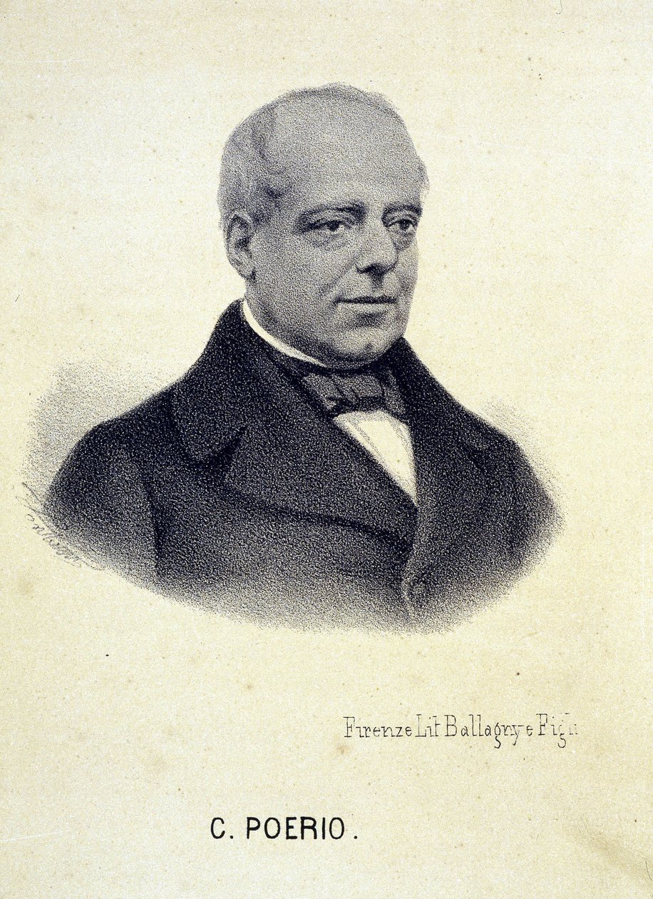Portrét Carla Poeria (1803 - 1867), italského revolucionáře. od Unknown artist