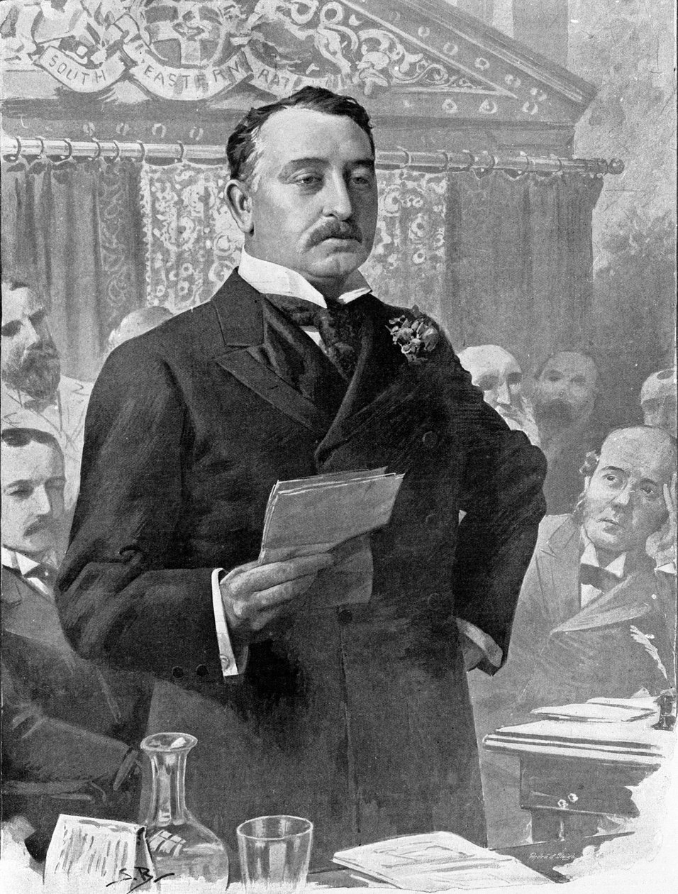 Portrét Cecila Johna Rhodese (1853-1902) britského obchodníka a koloniálního správce. od Unknown artist