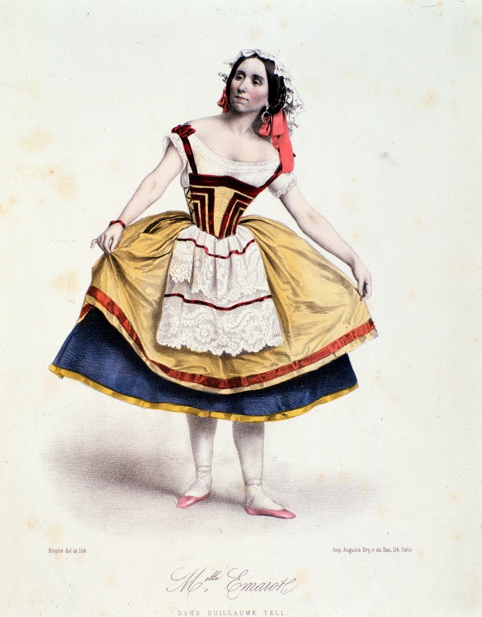 Portrét Celestine Emarot v Guillaume Tell, balet Gioacchino Rossini, kolem roku 1858 od Unknown artist