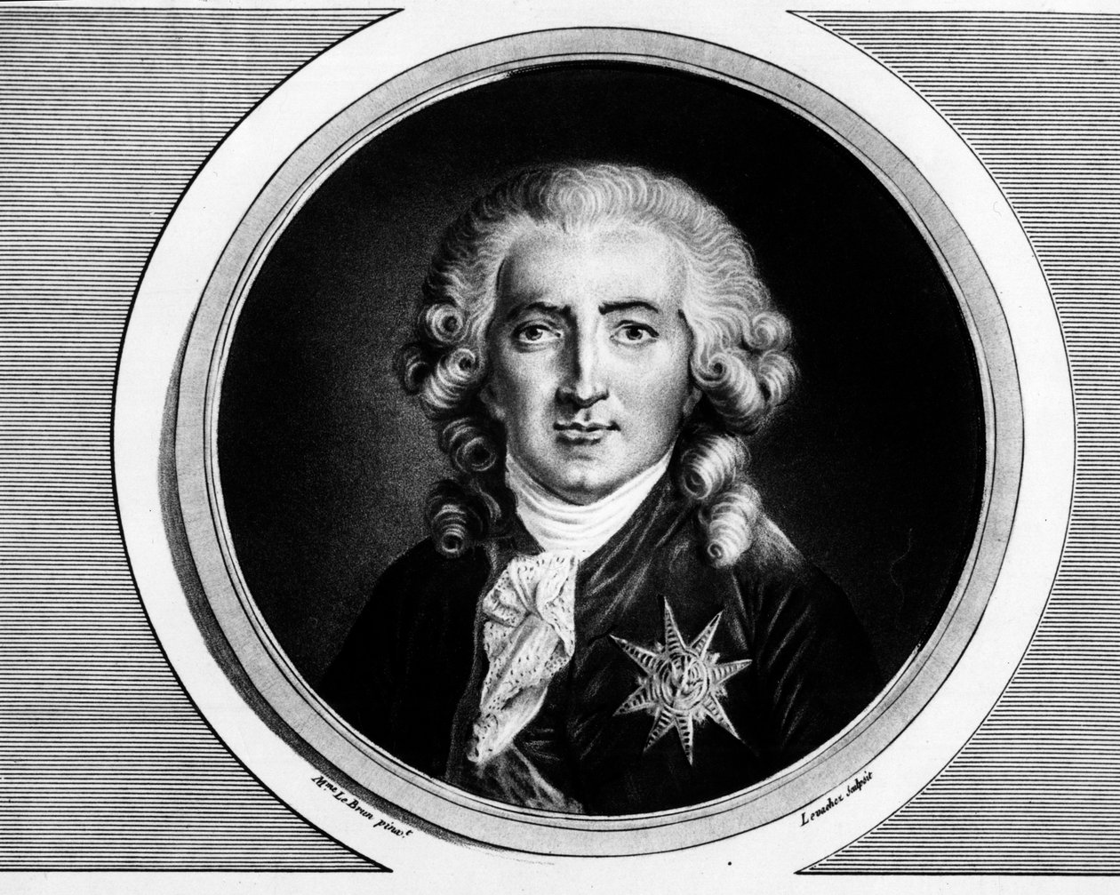 Portrét Charlese Alexandra de Calonne (1734-1802). Rytina v „“ Kompletní sbírka historických obrazů francouzské revoluce, ve třech svazcích.“““ 1804. od Unknown artist