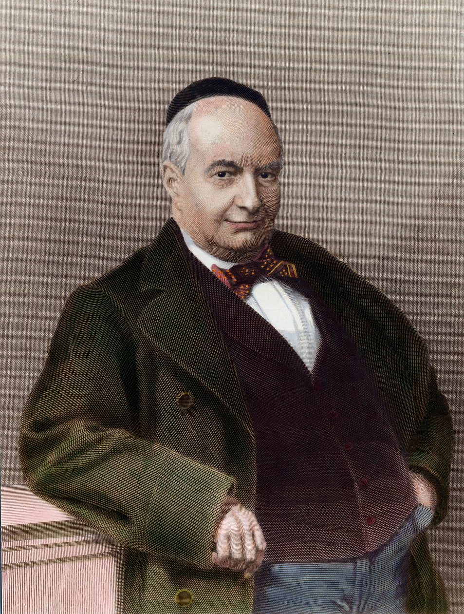 Portrét Charlese Auguste Sainte Beuvea (1804-1869), francouzského spisovatele. Rytina 19. století. Soukromá sbírka. od Unknown artist