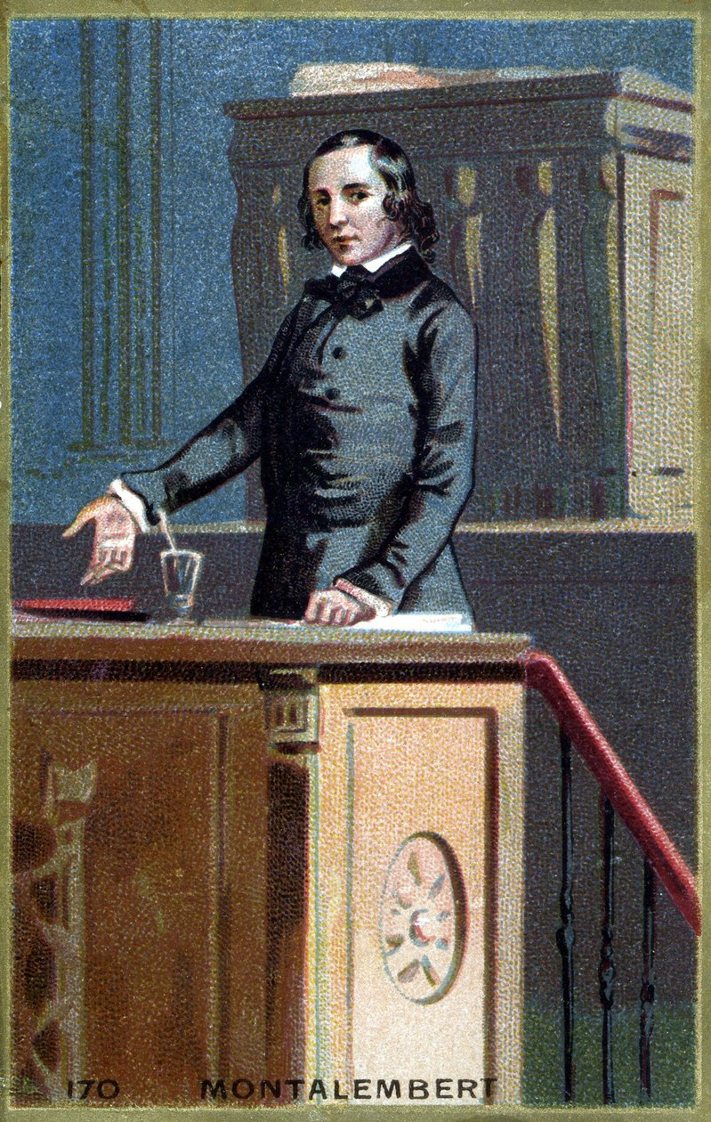 Portrét Charlese Forbese, hraběte z Montalembertu (1810 - 1870), francouzského novináře a politika. Chromolitografie konce 19. století. od Unknown artist