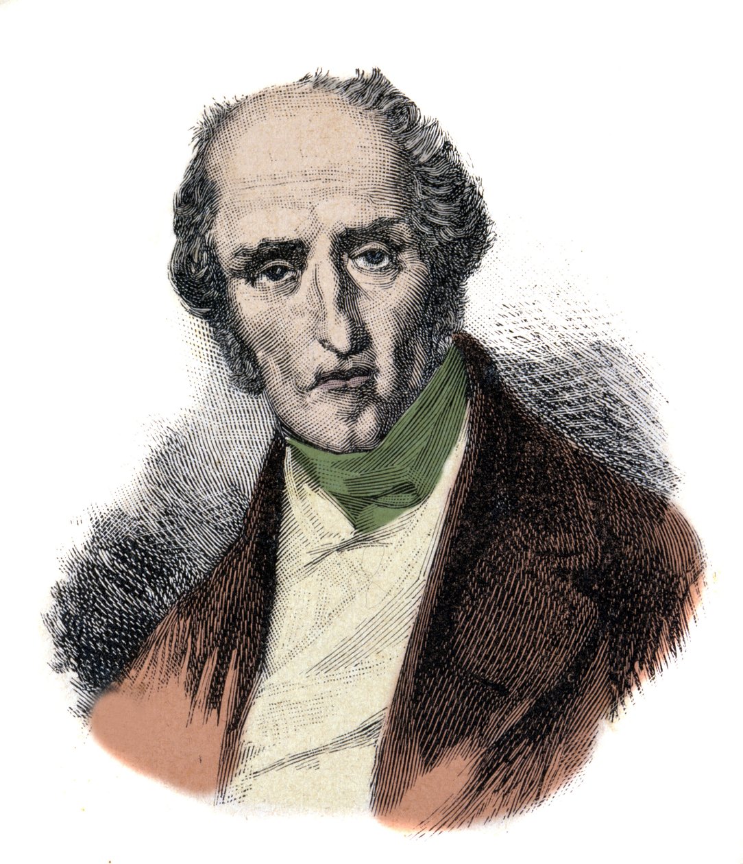 Portrét Charlese Fouriera (1772 - 1837), francouzského socialistického teoretika. Rytina 19. století. od Unknown artist