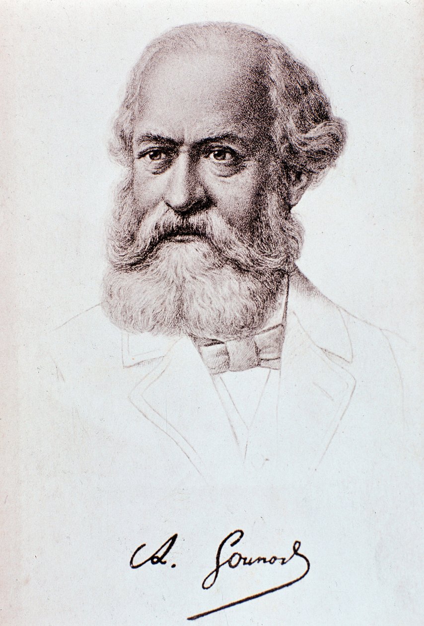 Portrét Charlese Gounoda (1818-1893), anglický skladatel Kresba. 19. století. Milán, biblioteca del conservatorio od Unknown artist