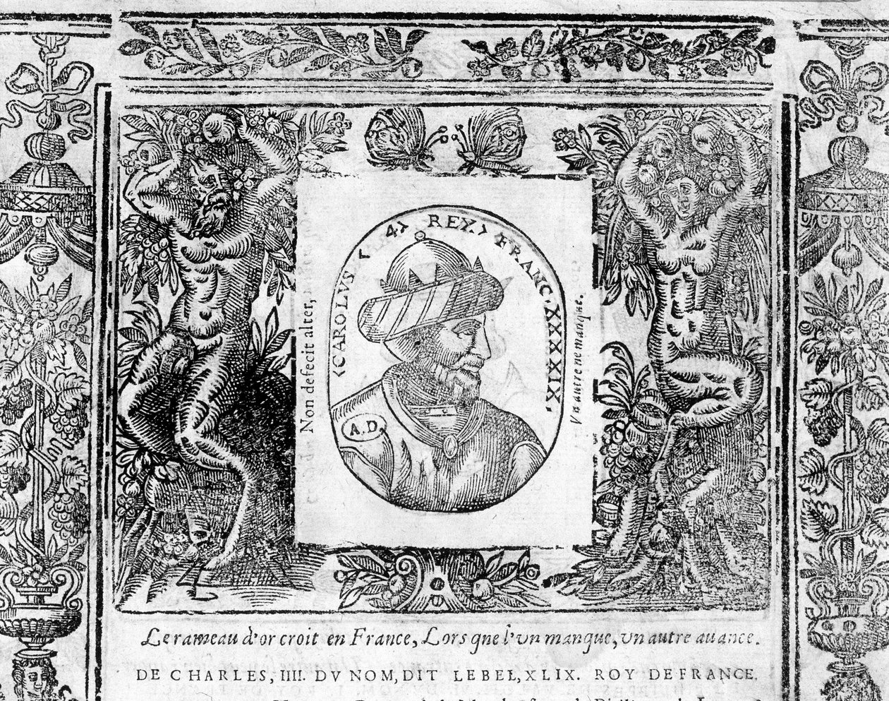 Portrét Karla IV Le Bel, krále Francie od roku 1322 do roku 1328. od Unknown artist