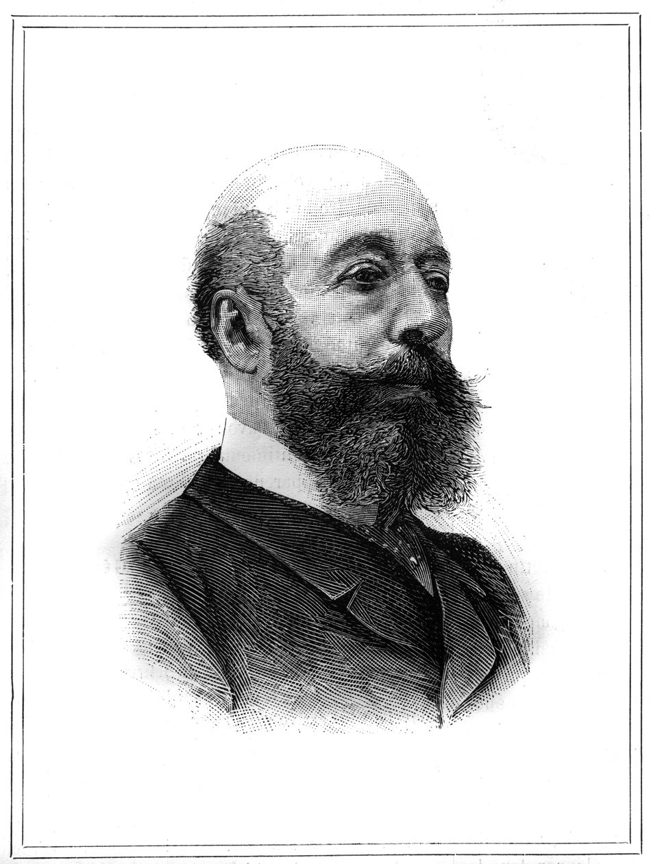 Portrét Charlese Lamberta de Sainte Croix (Sainte-Croix) (1827-1889), francouzského politika. Gravírování v „“The Illustrated World“, 2. ledna od Unknown artist