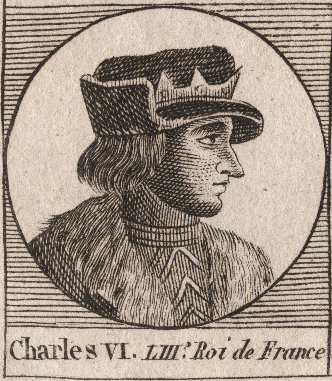 Portrét Karla VI. (1368-1422), francouzského krále - KARLES VI. (1368-1422) francouzský král od Unknown artist