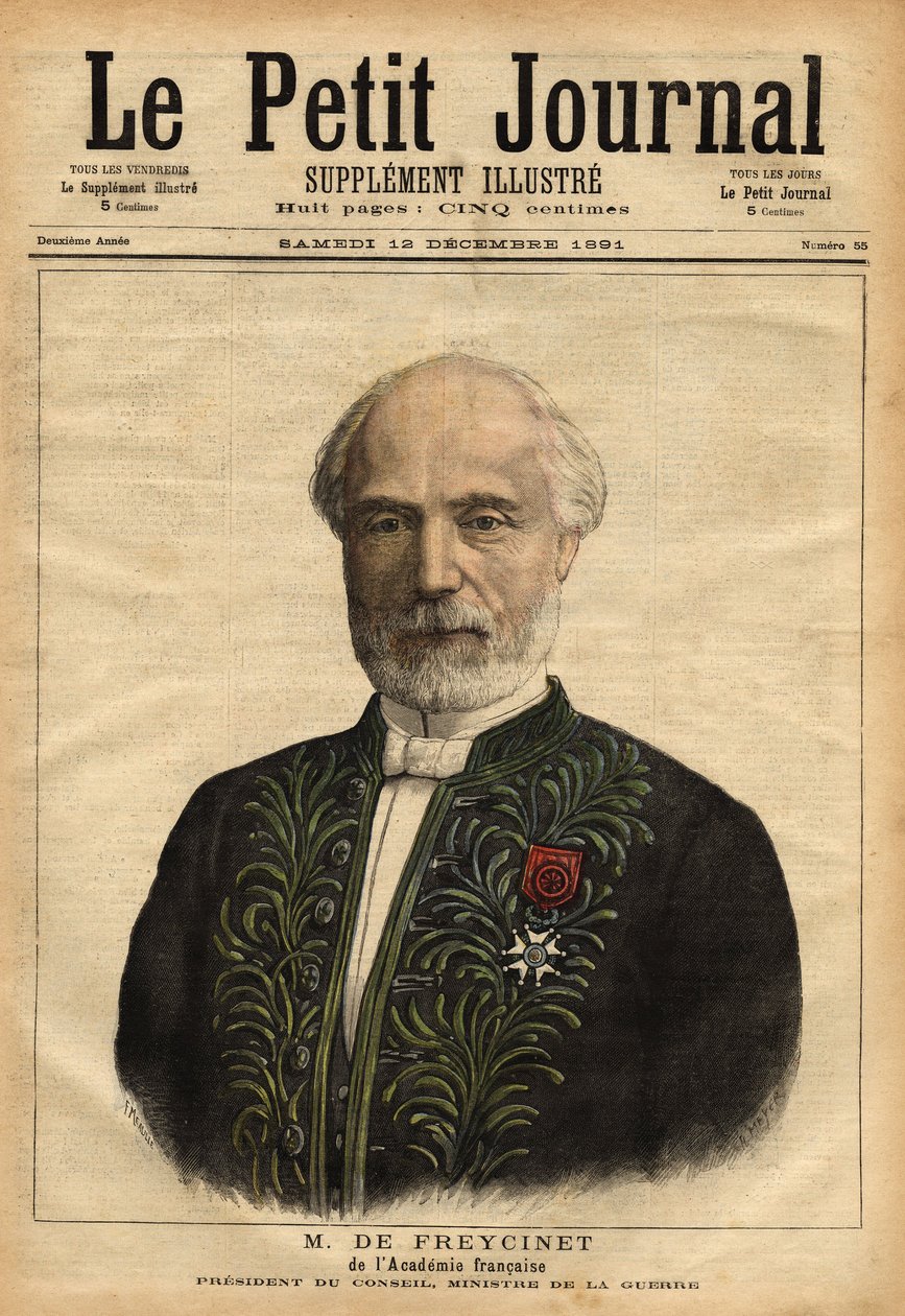 Portrét Charlese de Freycinet (1828-1923), inženýr, člen academie des sciences (1882) a academie francaise (1890), politik, opakovaně předseda rady (1879-1880 od Unknown artist