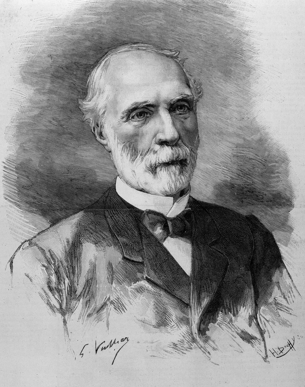 Portrét Charlese de Freycineta (1828 - 1923), předsedy Rady ministrů. Rytina 19. století. od Unknown artist