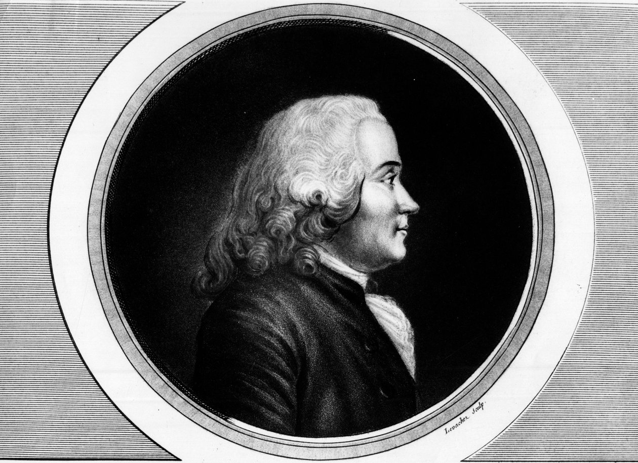 Portrét Chretien Guillaume de Malesherbes (1721-1794). Rytina v „“ Kompletní sbírka historických obrazů francouzské revoluce, ve třech svazcích.“““ 1804. od Unknown artist