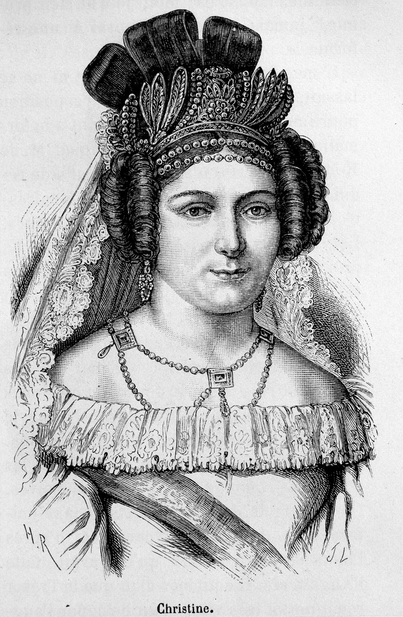 Portrét Christine de Suede zvané královna Christine (1626-1689). od Unknown artist