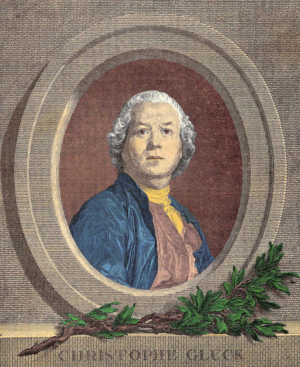 Portrét Christopha Willibalda, rytíře VON GLUCK (1714 - 1787), německý skladatel od Unknown artist