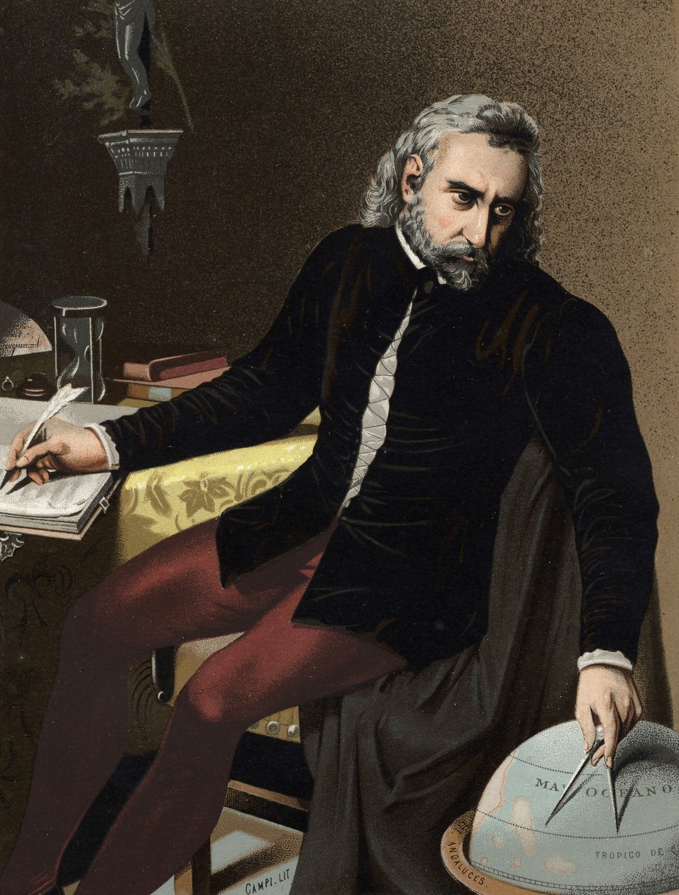 Portrét Kryštofa Kolumba v italštině Cristoforo Colombo: Navigátor původu genů (Genes od Unknown artist