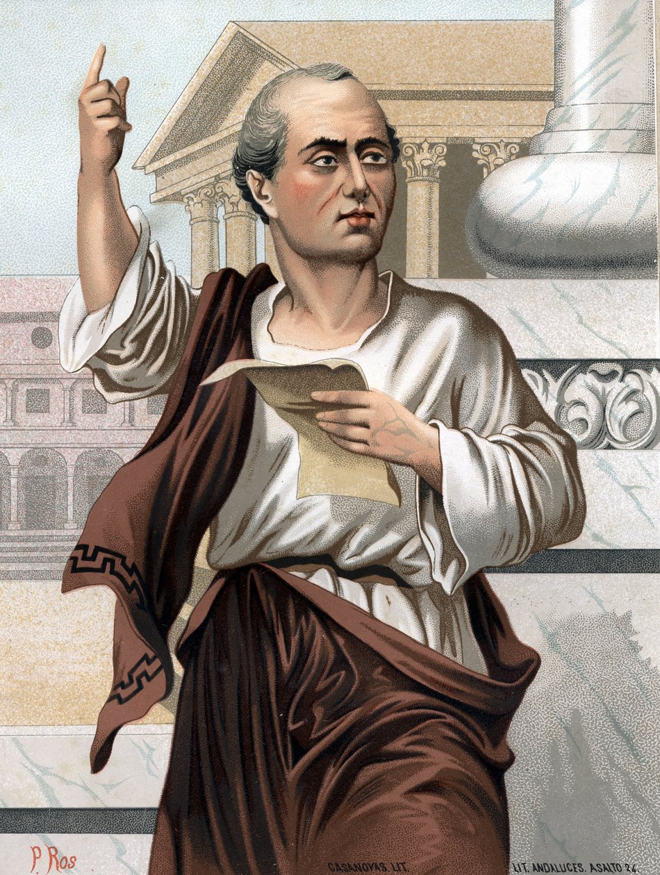 Portrét Cicera v latině Marcus Tullius Cicero římský politik, řečník a spisovatel od Unknown artist