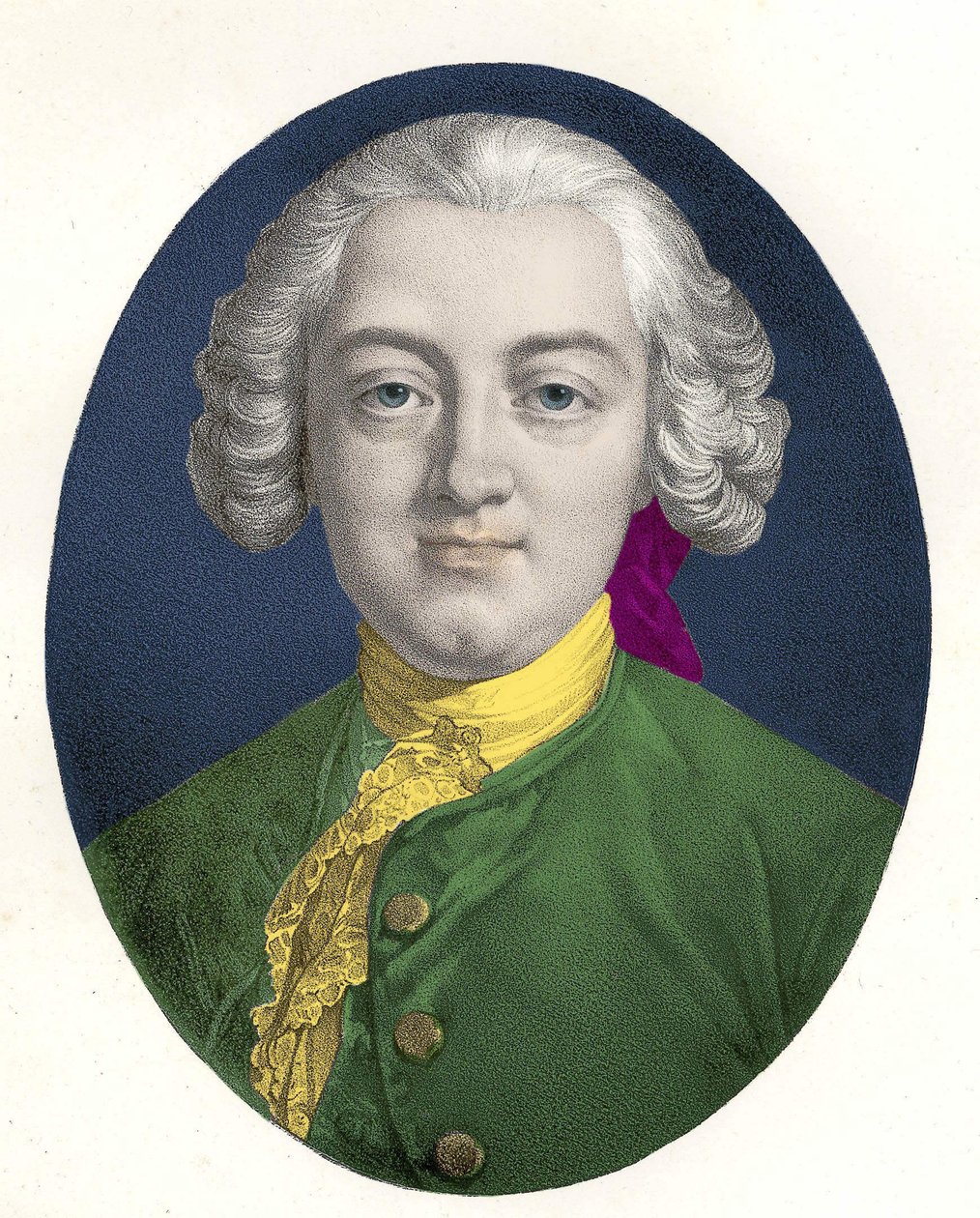 Portrét Clauda Adriena Helvétia (1715 - 1771) francouzský filozof. od Unknown artist