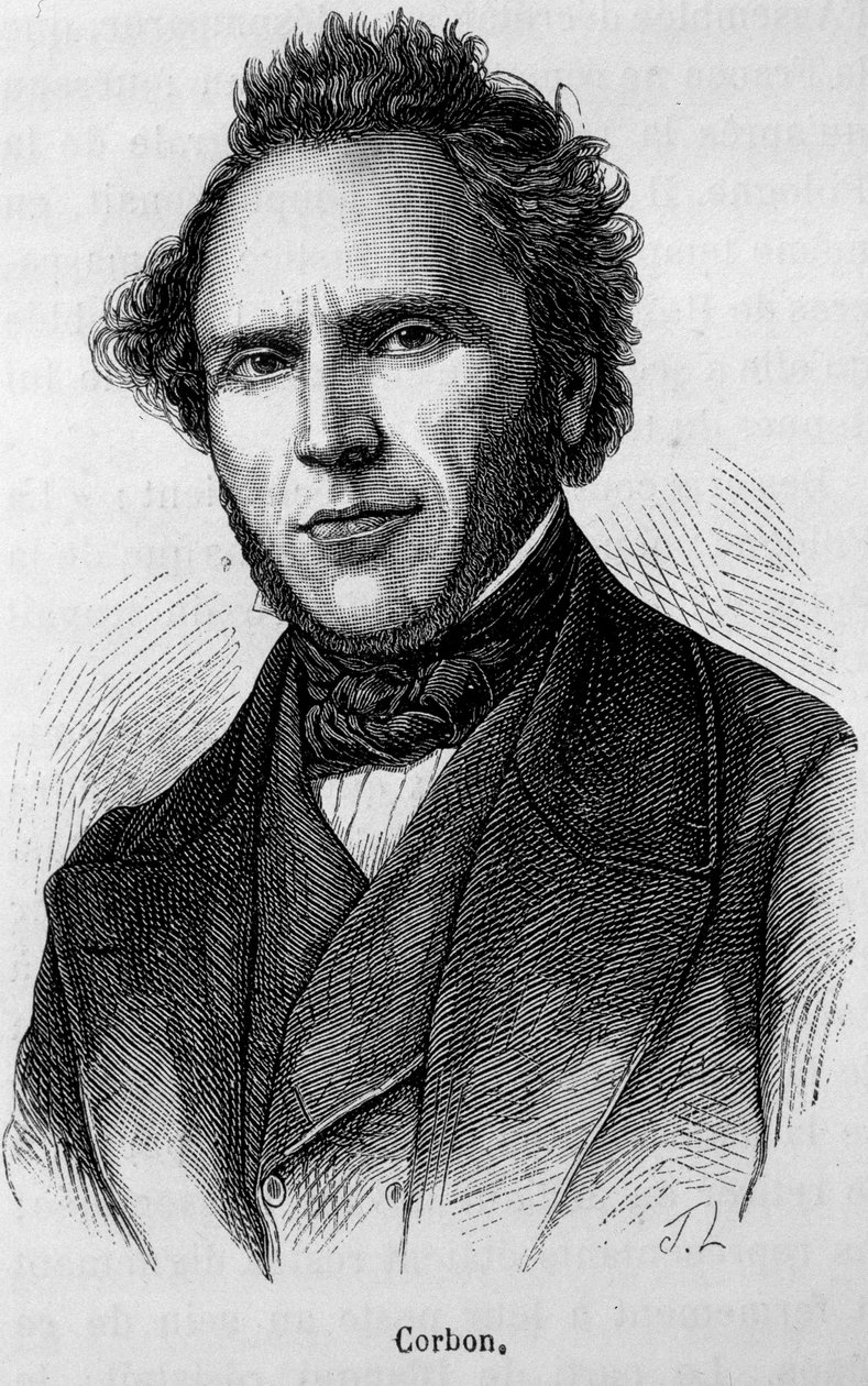 Portrét Clauda Anthime Corbona (1808 - 1891). Rytina konce 19. století v „Histoire de France““ od H. Martina. od Unknown artist