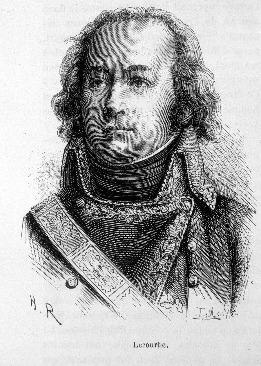 Portrét Clauda Jacquese Lecourbeho, francouzského generála (1759 -1815). od Unknown artist