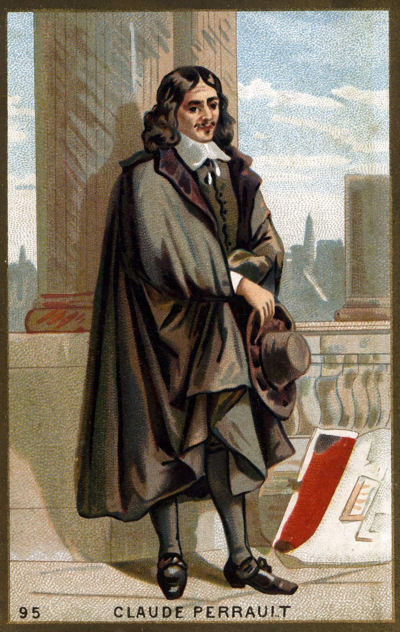 Portrét Clauda Perraulta (1613 - 1688) francouzský architekt, lékař a fyzik. Chromolitografie 19. století. od Unknown artist