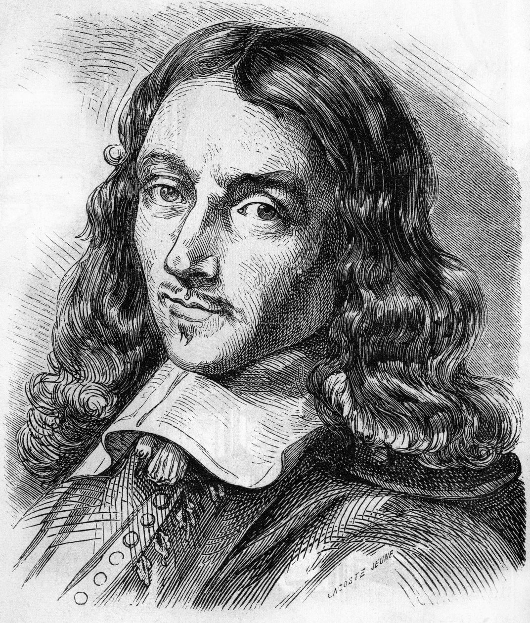 Portrét Clauda Perraulta (1613 - 1688) francouzský architekt, lékař a fyzik. Rytina z roku 1866. od Unknown artist