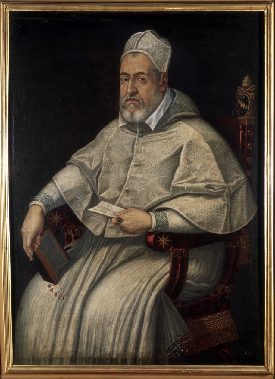 Portrét Clémenta VIII. (1536 - 1605). Malba 16. nebo 17. století. Museo di Roma. Řím od Unknown artist