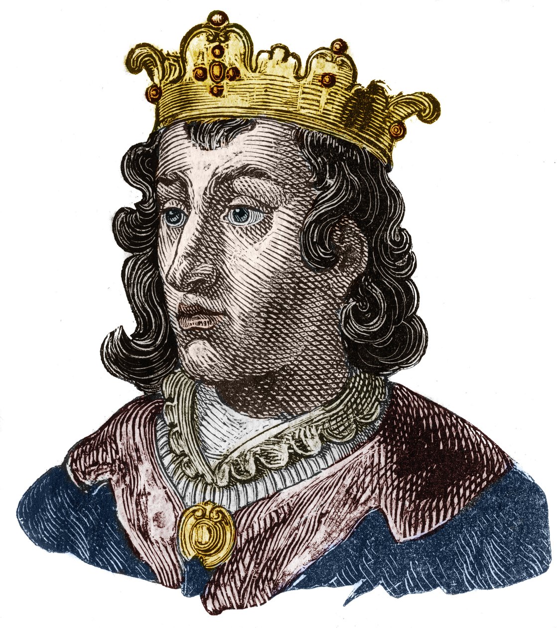 Portrét Clothairea III. (652 - 673), krále Neustrije a Burgundska od Unknown artist