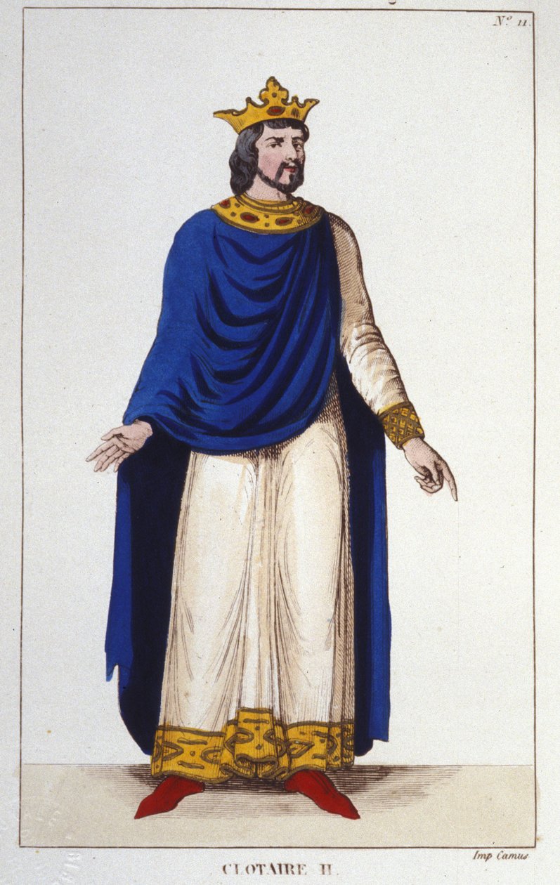 Portrét Clothairea II. (584 - 628), krále Neustrije a krále Franků. od Unknown artist
