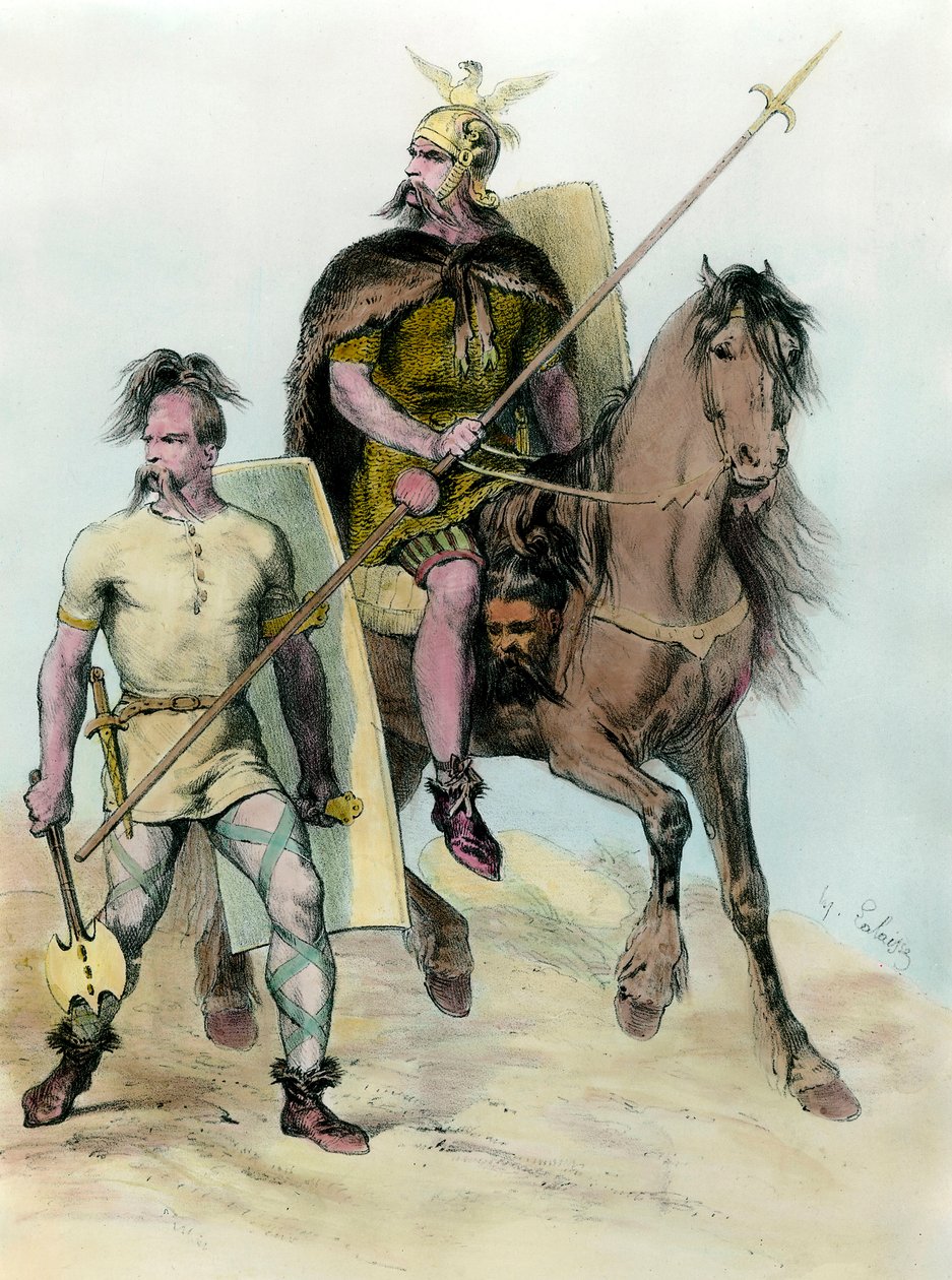 Portrét koně Chlodvíka I. (465 - 511) krále franků. od Unknown artist