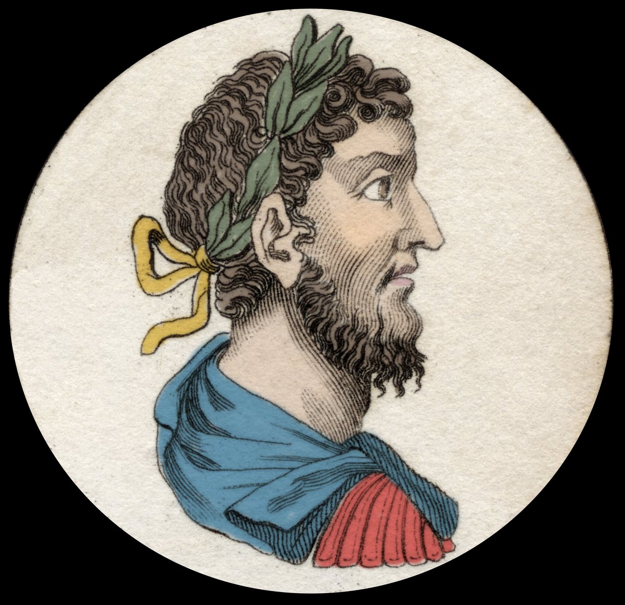 Portrét Commoda (161-192), římského císaře. 19. století rytina od Unknown artist