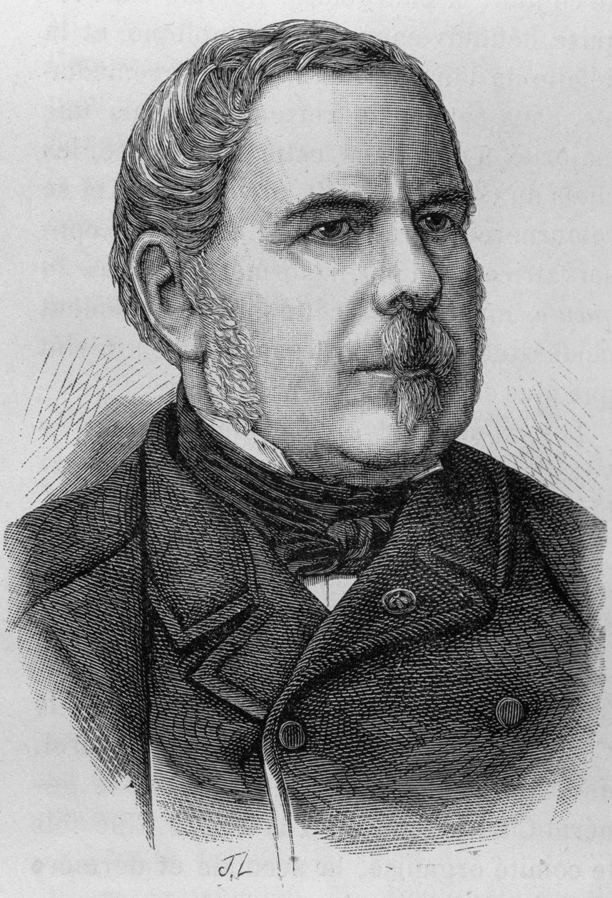 Portrét hraběte Napoleona Daru (? - 1889). Rytina konce 19. století v „Histoire de France““ od H. Martina. od Unknown artist