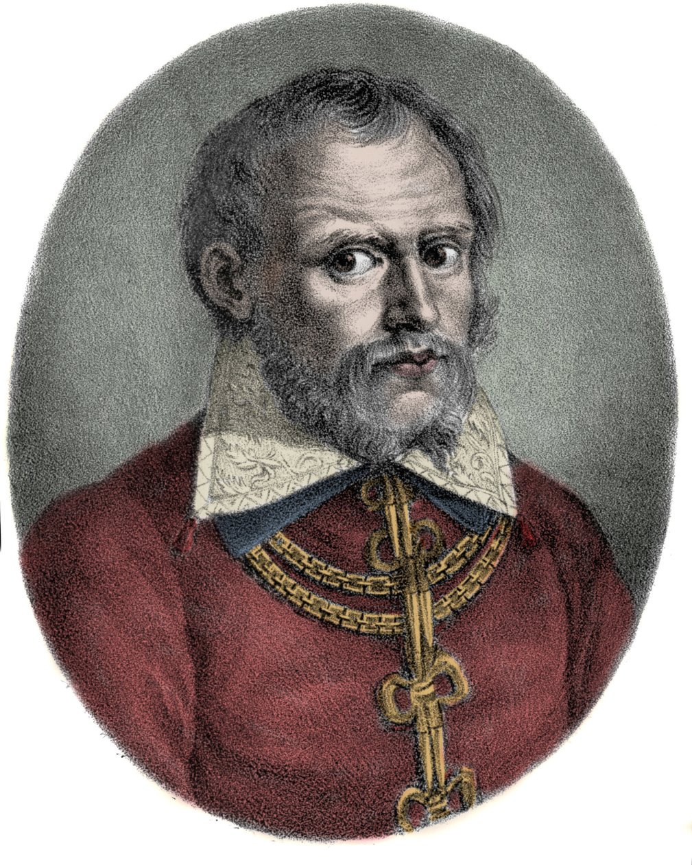 Portrét Cypriano de Rory nebo Cipriano de Rory (1515-1565) vlámský skladatel. od Unknown artist