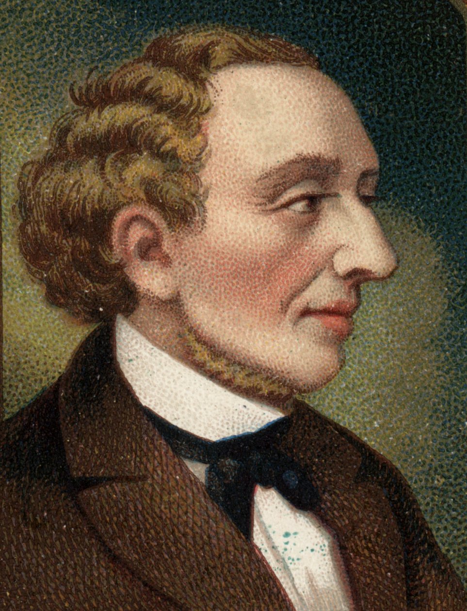Portrét dánského spisovatele a básníka Hanse Christiana Andersena (1805-1875). od Unknown artist