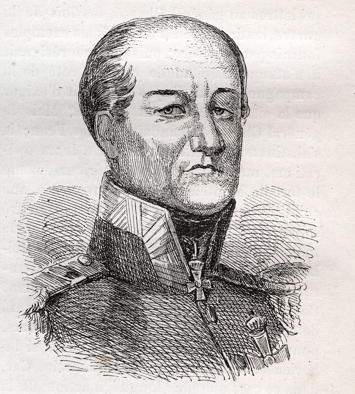 Portrét Davida Hendrika, Baron Chasse 1765-1849 - rytina od Unknown artist