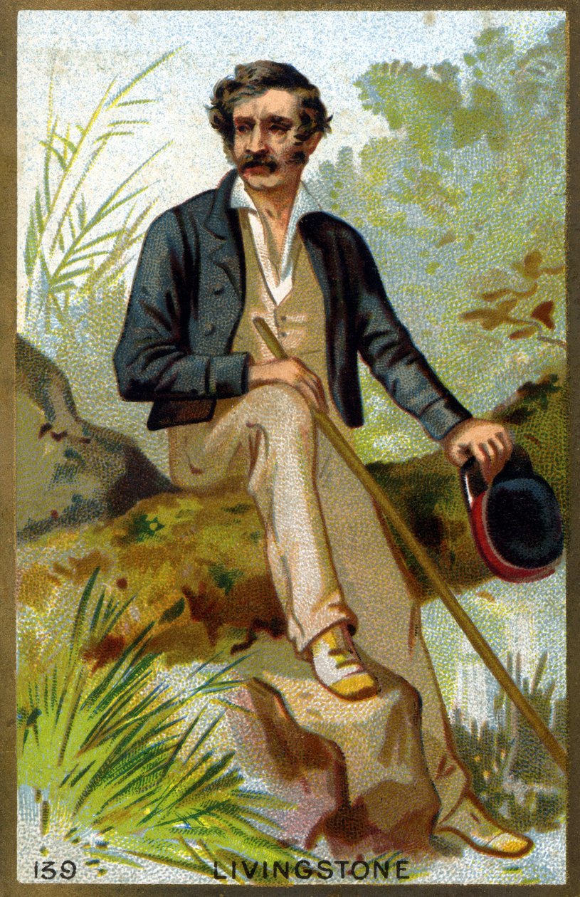 Portrét Davida Livingstonea (1813 - 1873). Chromolitografie konce 19. století. od Unknown artist