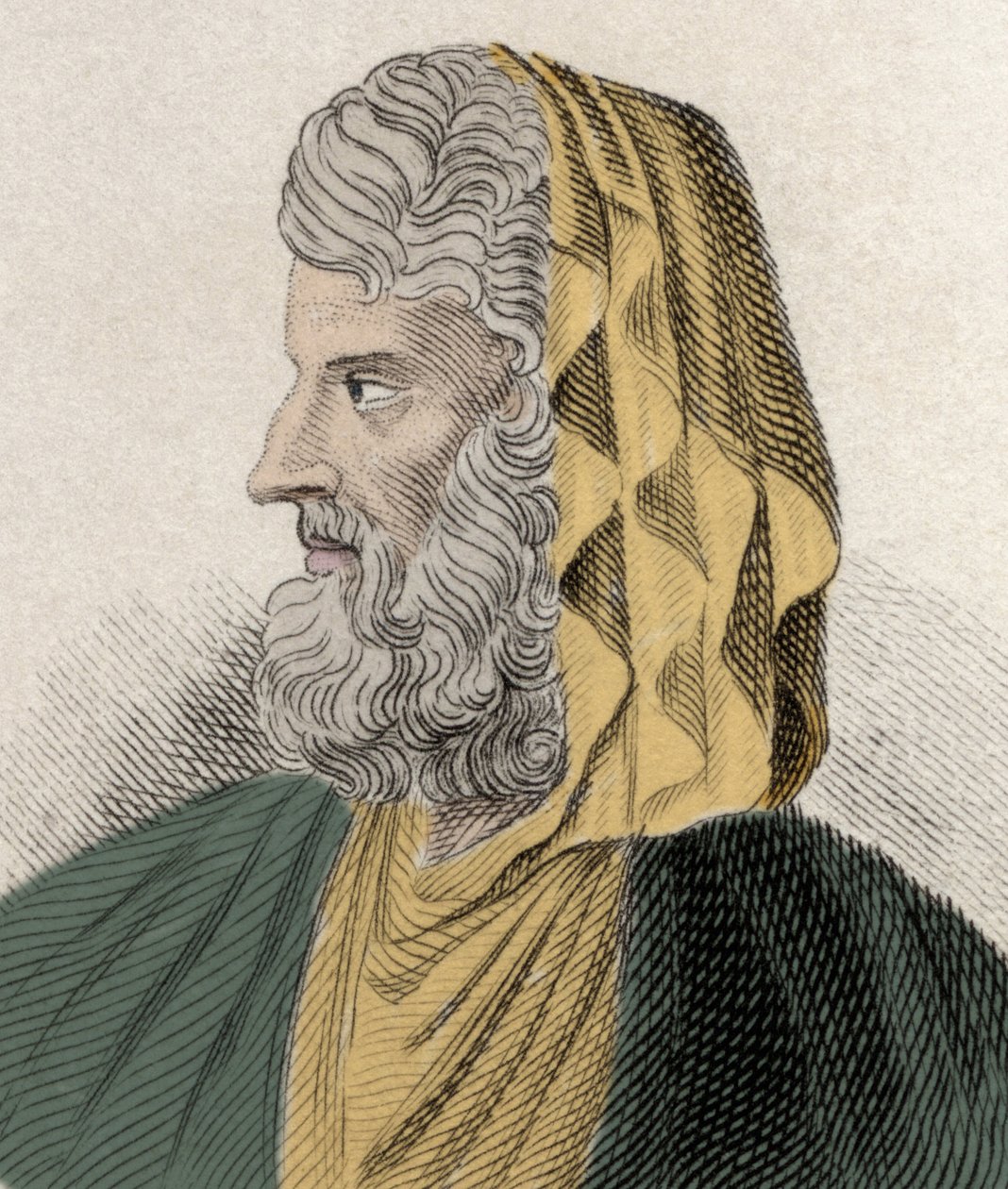 Portrét Denys the Transfuge (Dionysios nebo Dionysius of Heraclee) (asi 330 př.nl - asi 250 př.nl), řecký stoický filozof. Rytina 19. století. od Unknown artist